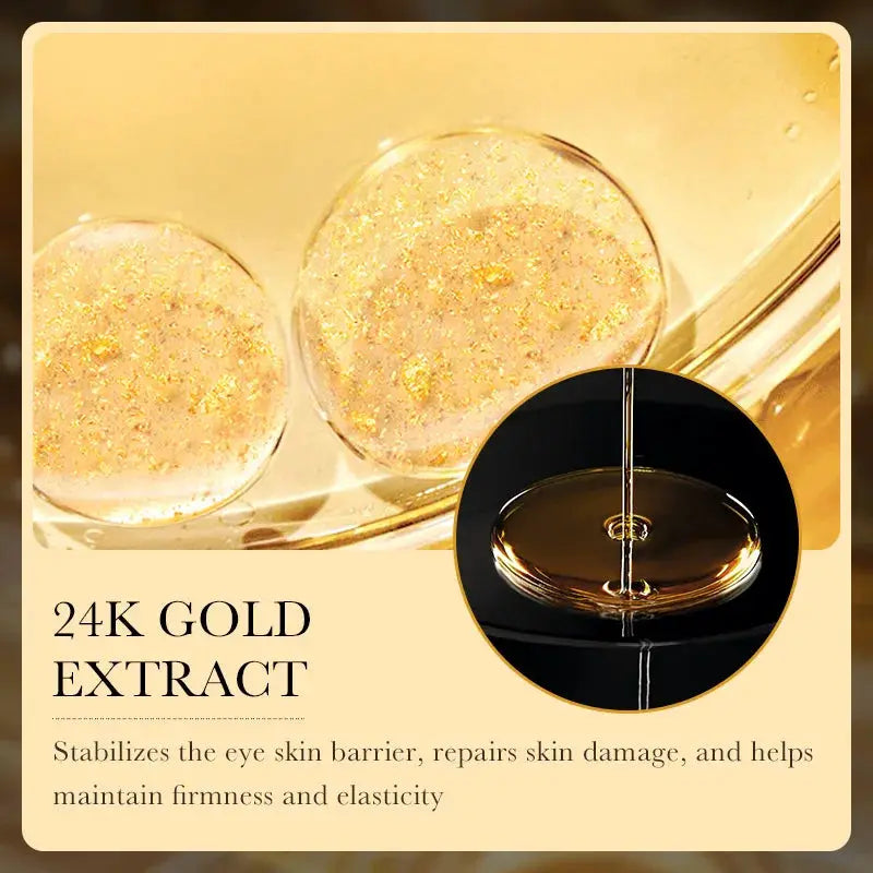 LuxeGold 24K Gold Hyaluronic Acid Eye Cream For Brightening Dark Circles Reducing Puffiness And Firming Eye Skin