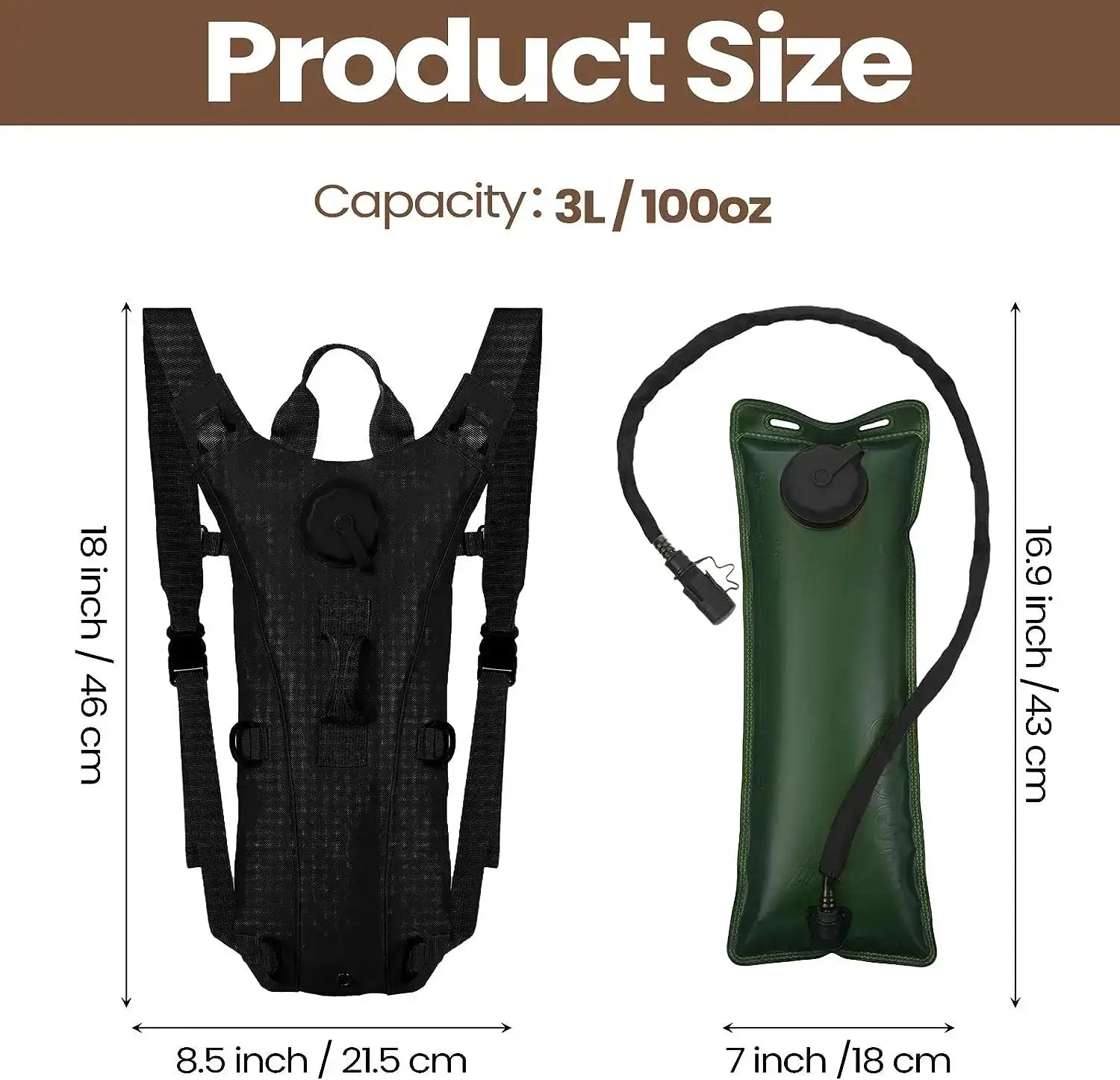 Professional Sport Hydration Backpack with 3L Bladder - Simples Market