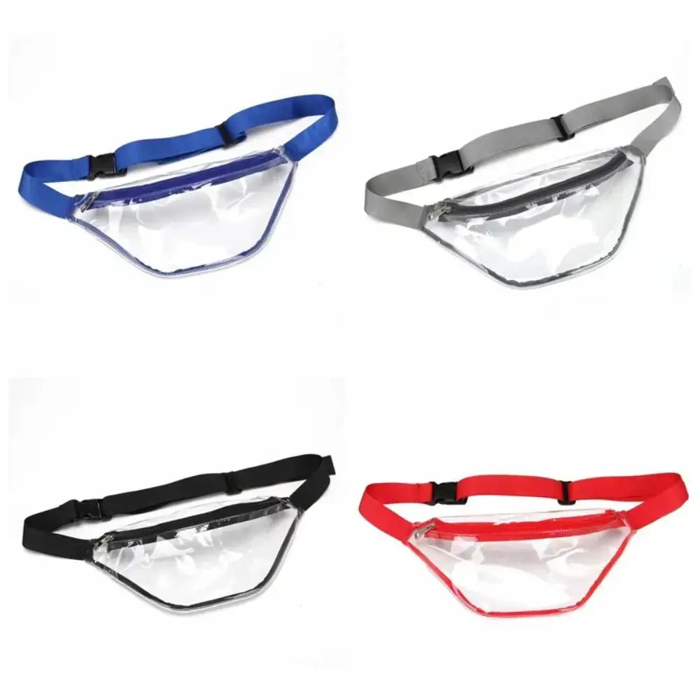 Waterproof waist pack with transparent PVC pouch for swimming; 4-color set (blue, gray, black, red) by Simples Market