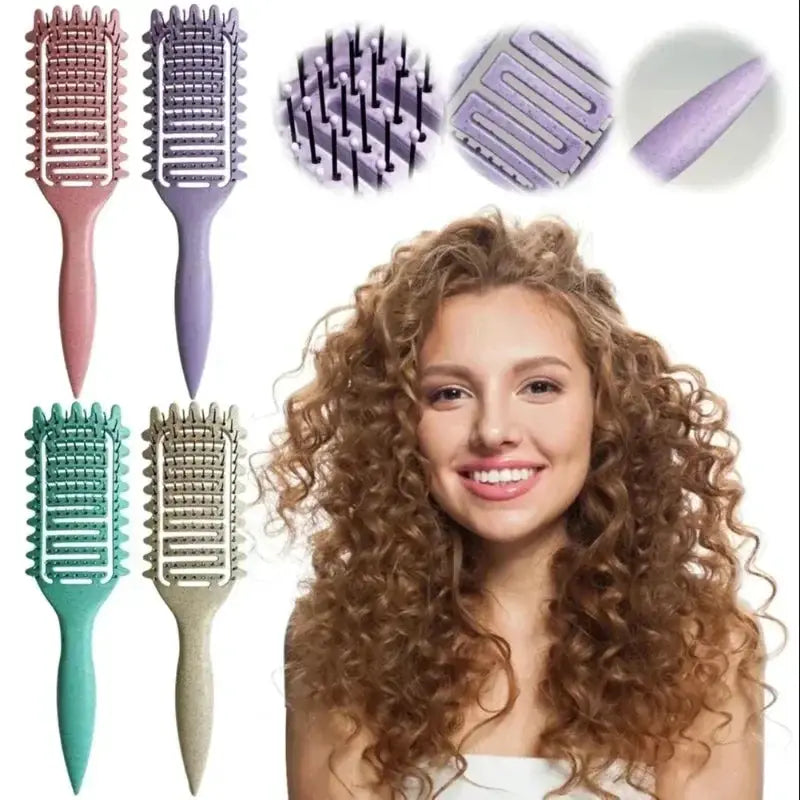 Curl Define Styling Brush For Detangling Hair Comb Hollow Out Wet Curly Hair Shaping Curls Barber Hairdressing Tool