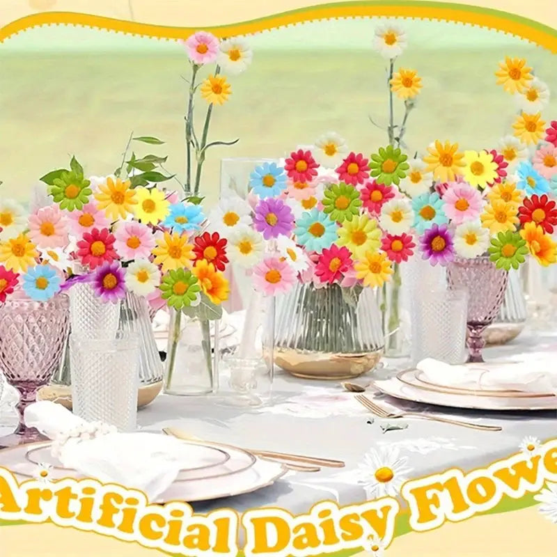 Silk Artificial Flowers 30 Or 50 Pcs Set For Home Decor Party Wedding Decoration Floral Design Craft Supplies