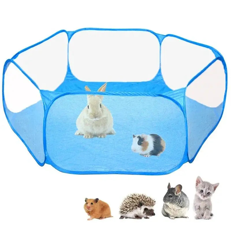 Portable Transparent Small Pet Cage Tent Playpen For Dogs Cats Hamsters Rabbits Guinea Pigs Open Folding Yard Fence