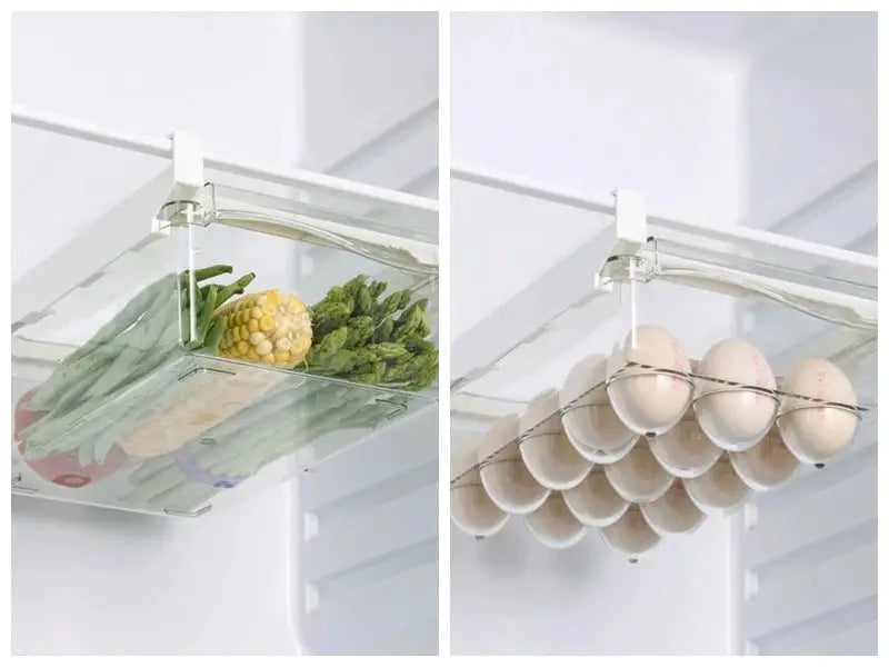 Refrigerator Drawer Style Food Storage Box With Sliding Design For Fruit And Produce Shelf Organizer