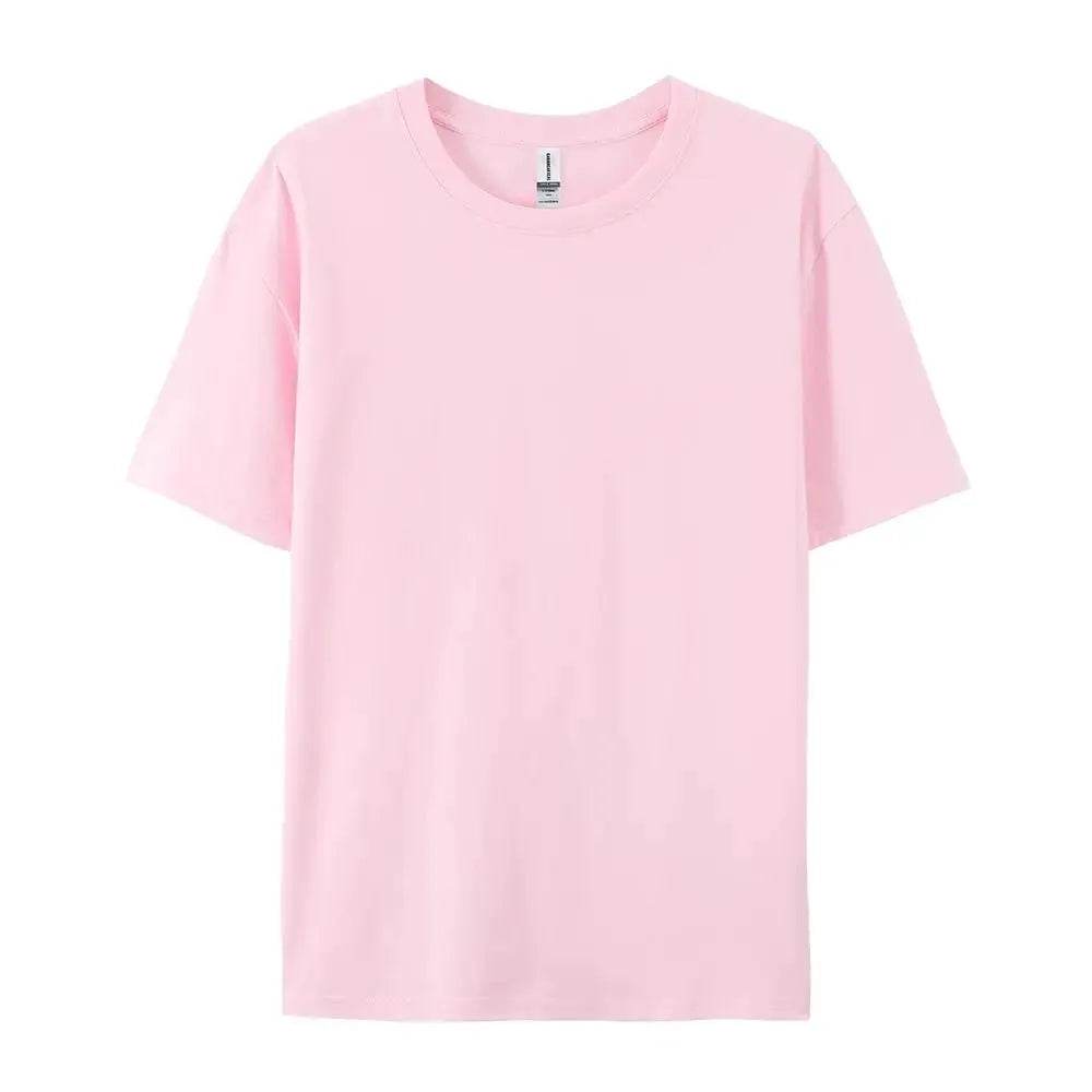 One Hundred Percent Cotton Solid T Shirts For Men And Women Short Sleeve Casual Wear Soft Tees