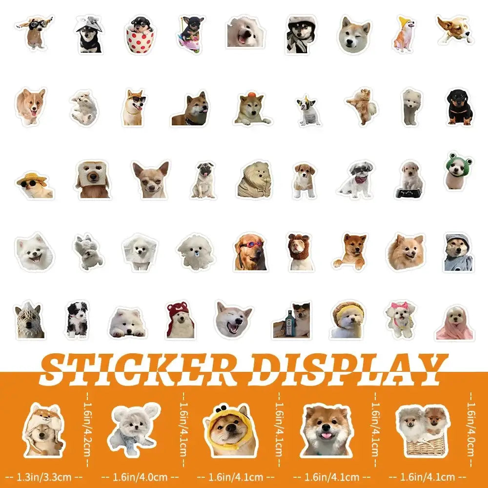 Funny Dog Stickers Cartoon Cute Decals 10 100 1000 Pcs Pack For Laptops Phones Luggage Cars Bikes And More