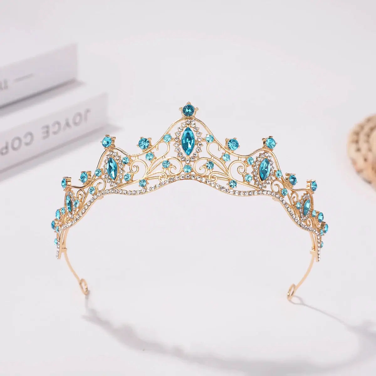 Korean Style Girls Bridal Tiara Hair Accessory for Birthday Wedding and Kids Performance Headpiece