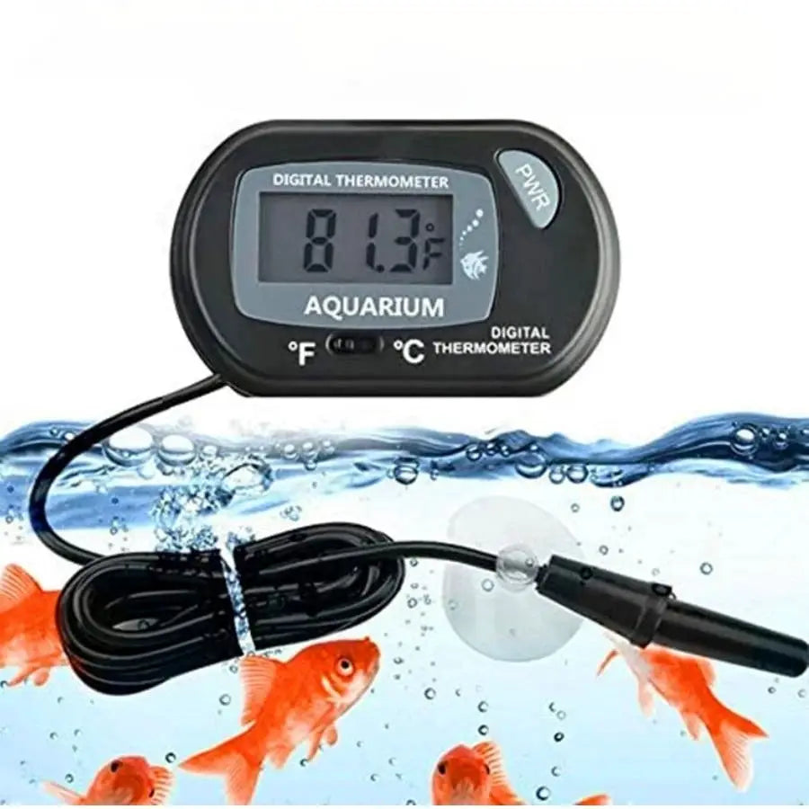 Digital Aquarium Thermometer With Probe Suction Cup For Fish Tank Water Temperature Measurement