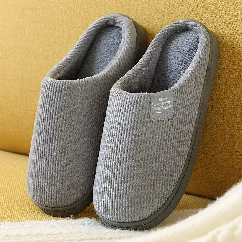 CozyNest Unisex Thick Soft Bottom Home Slippers With Anti Slip Sole For Indoor Winter Comfort And Breathable Cotton