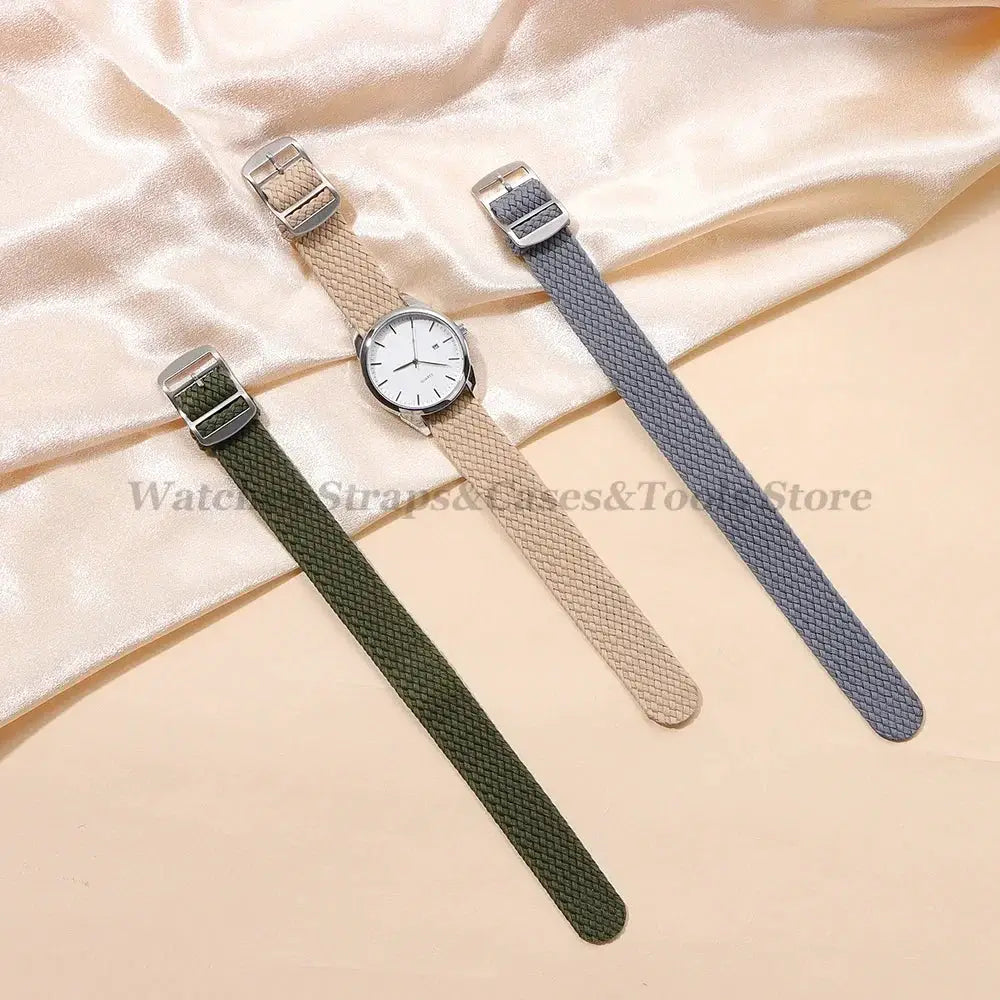14mm 16mm 18mm 20mm 22mm Nylon Woven Canvas Watch Band for Perlon for Omega Strap Watchband Men Women Sport Bracelet 2035