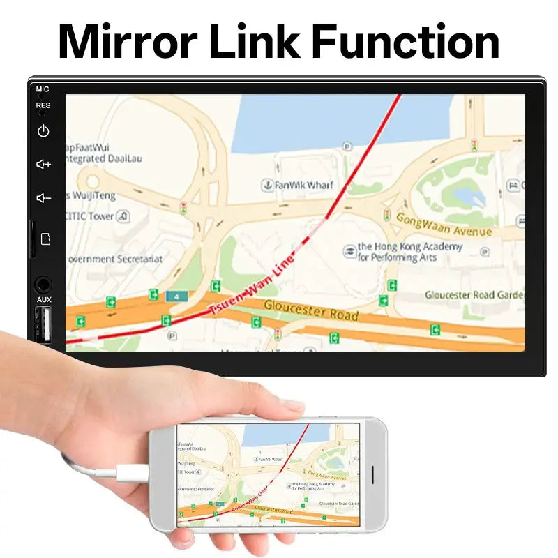 Sinovcle 7 Inch Car MP5 Player With CarPlay Android Auto Touch Screen