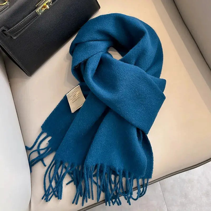 NordicWeave Winter Narrow Wool Scarf 28 Color Options 100 Percent Wool Lightweight Yet Warm Unisex