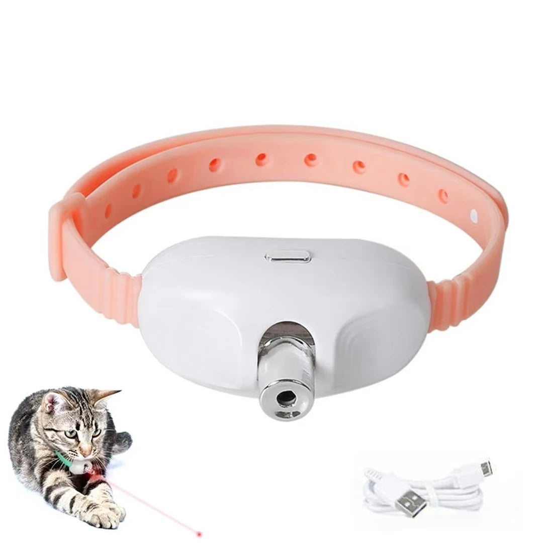 Rechargeable Laser Cat Teasing Collar Infrared Interactive Toy