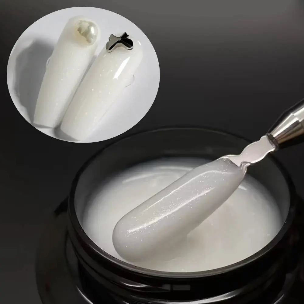 Jillnails 50g Self Leveling Medium Gel Milky Pink White Builder For Easy Shaping Without Running Into Cuticles