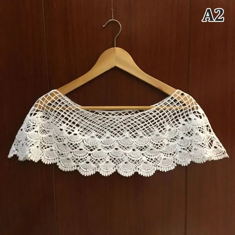 LunaFleur Sunflower Lace Knit Shawl Wrap For Bridal And Evening Wear Elegant Hollow Out Crochet Capelet