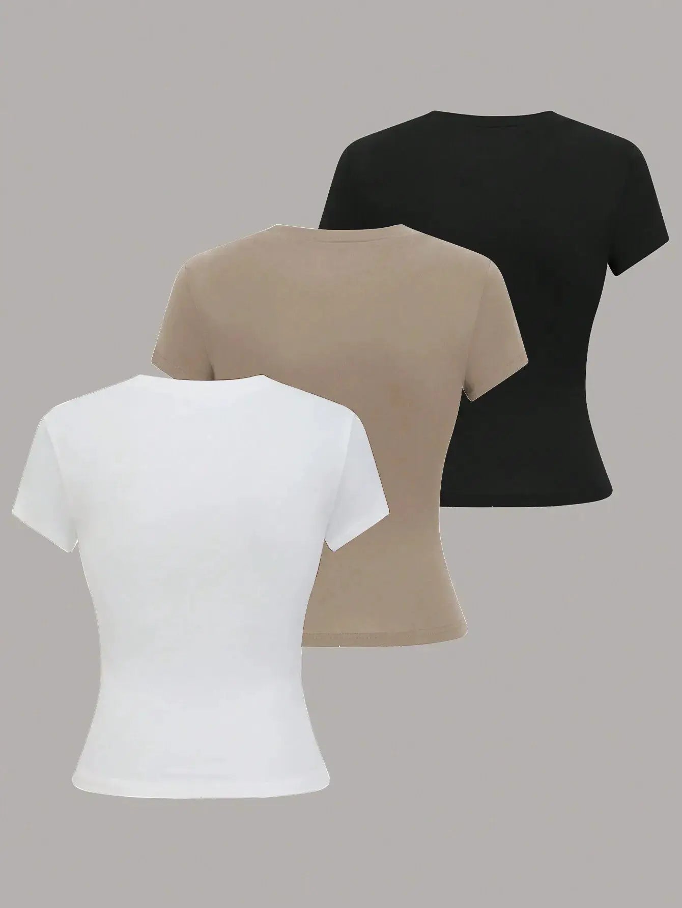 Women's Solid Color Short Sleeve T Shirt Minimalist Basic Top for Summer Everyday Wear