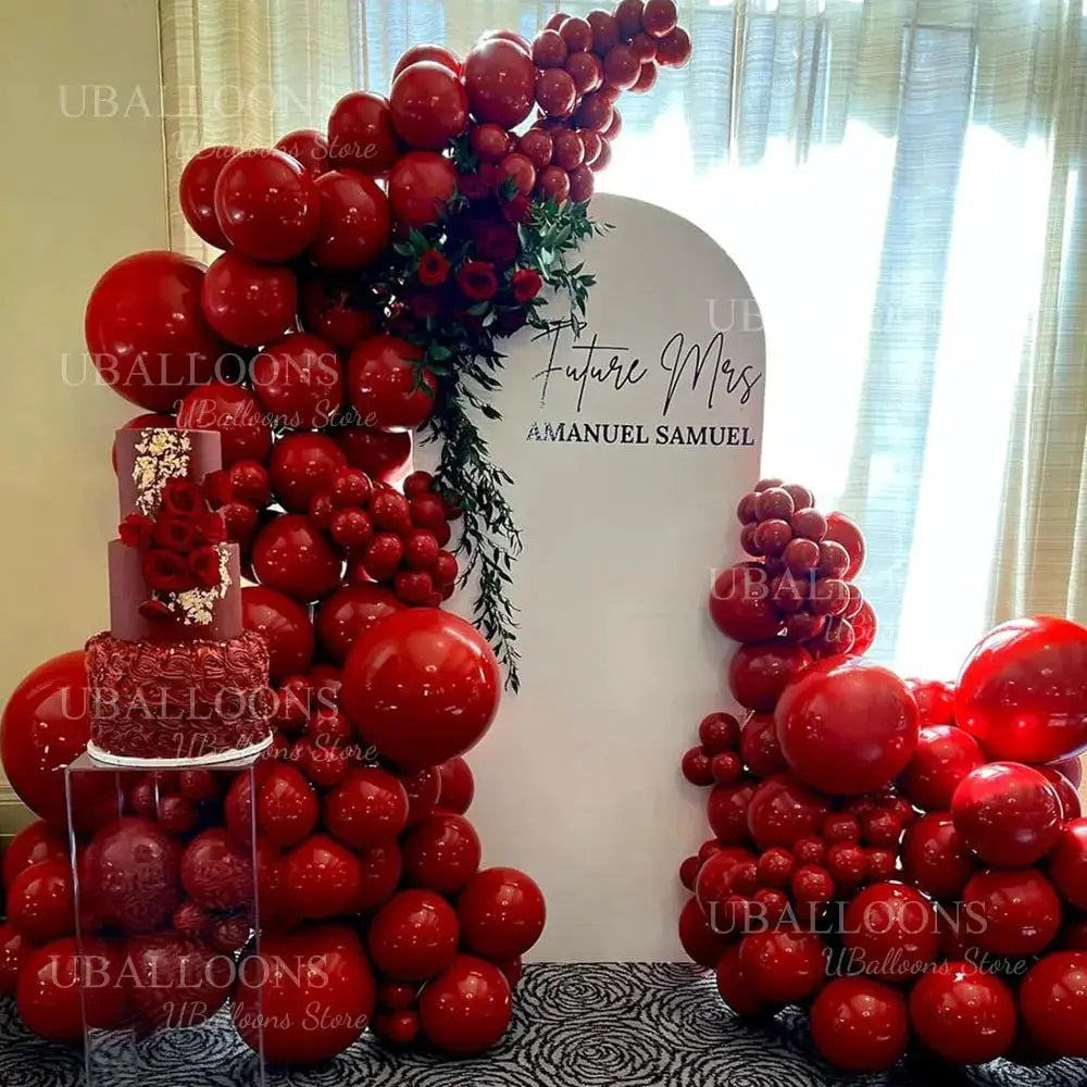 Dark Wine Red Garnet Burgundy Latex Balloons 10 30 50 Pcs for Birthday Wedding Christmas Party Decor