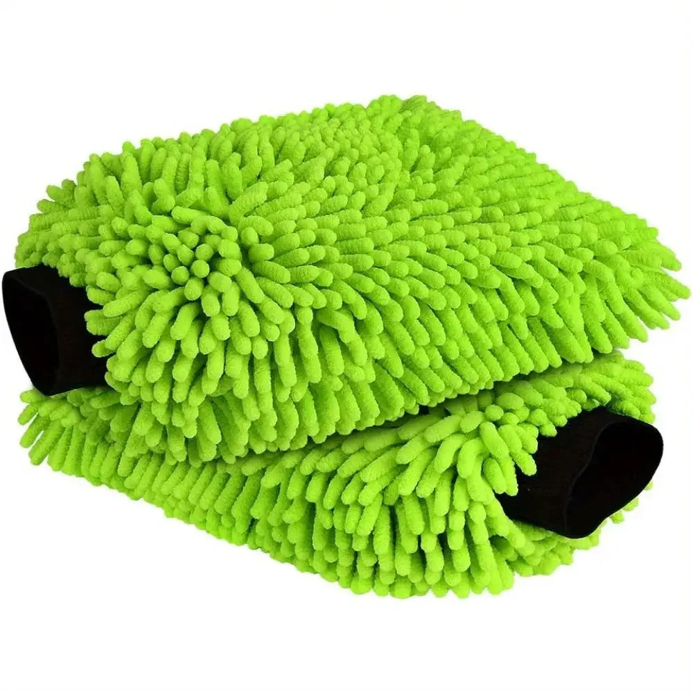 AutoShine Microfiber Car Wash Gloves Scratch Free And Lint Free Double Sided For Safe Vehicle Cleaning