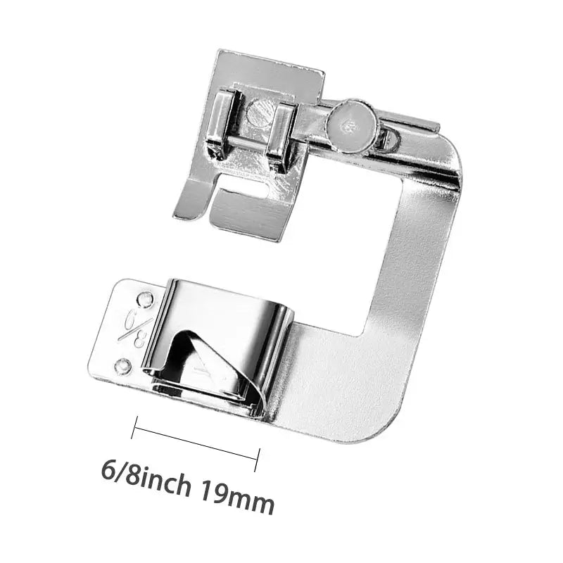 Stainless Steel Sewing Machine Foot Set 9mm 13mm 19mm 25mm Rolled Hem Foot And Press Foot Multi Functional For Home Use