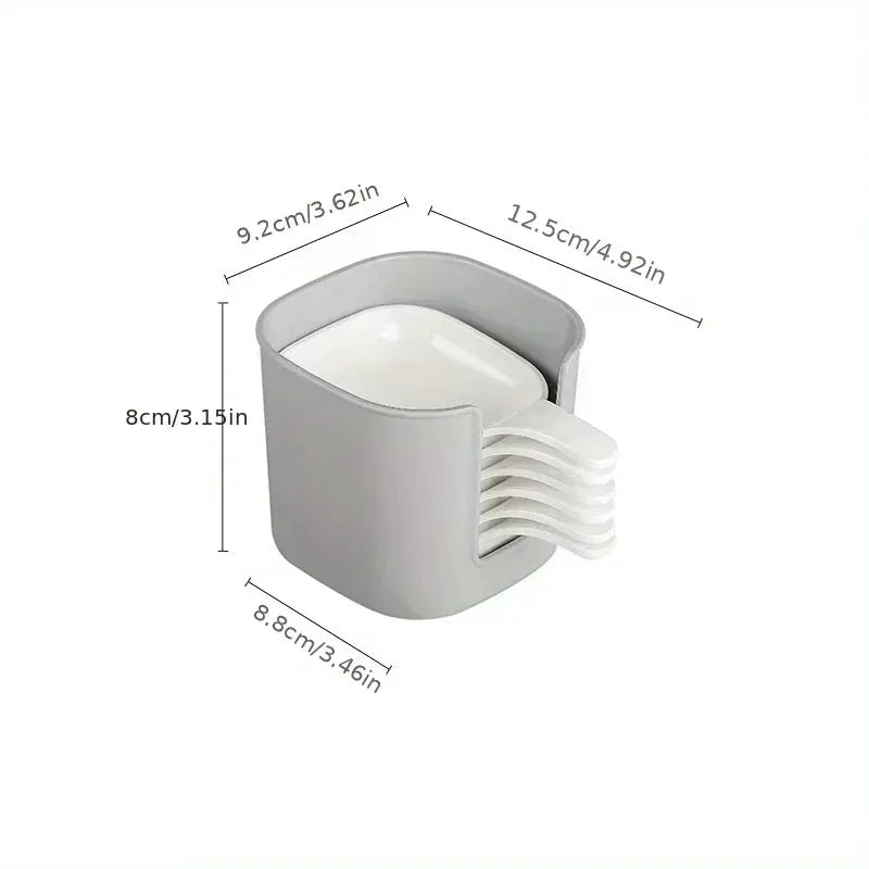 7 Piece Plastic Sauce Dish Set Dipping Condiment Snack Plates Kitchen