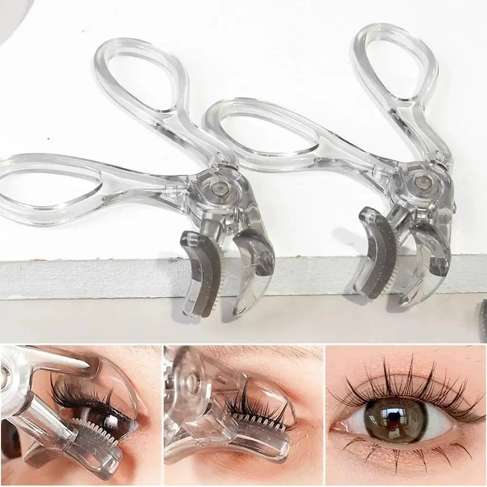 Dual Type Eyelash Curler With Comb Wide And Partial Clip Options Waterproof Long Lasting Natural Curl Unisex Certified