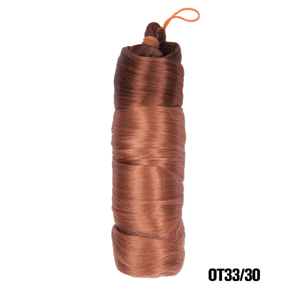 French Curls Braiding Hair 24in Synthetic Spiral Curls Extensions by Simples Market OT33/30 copper-brown