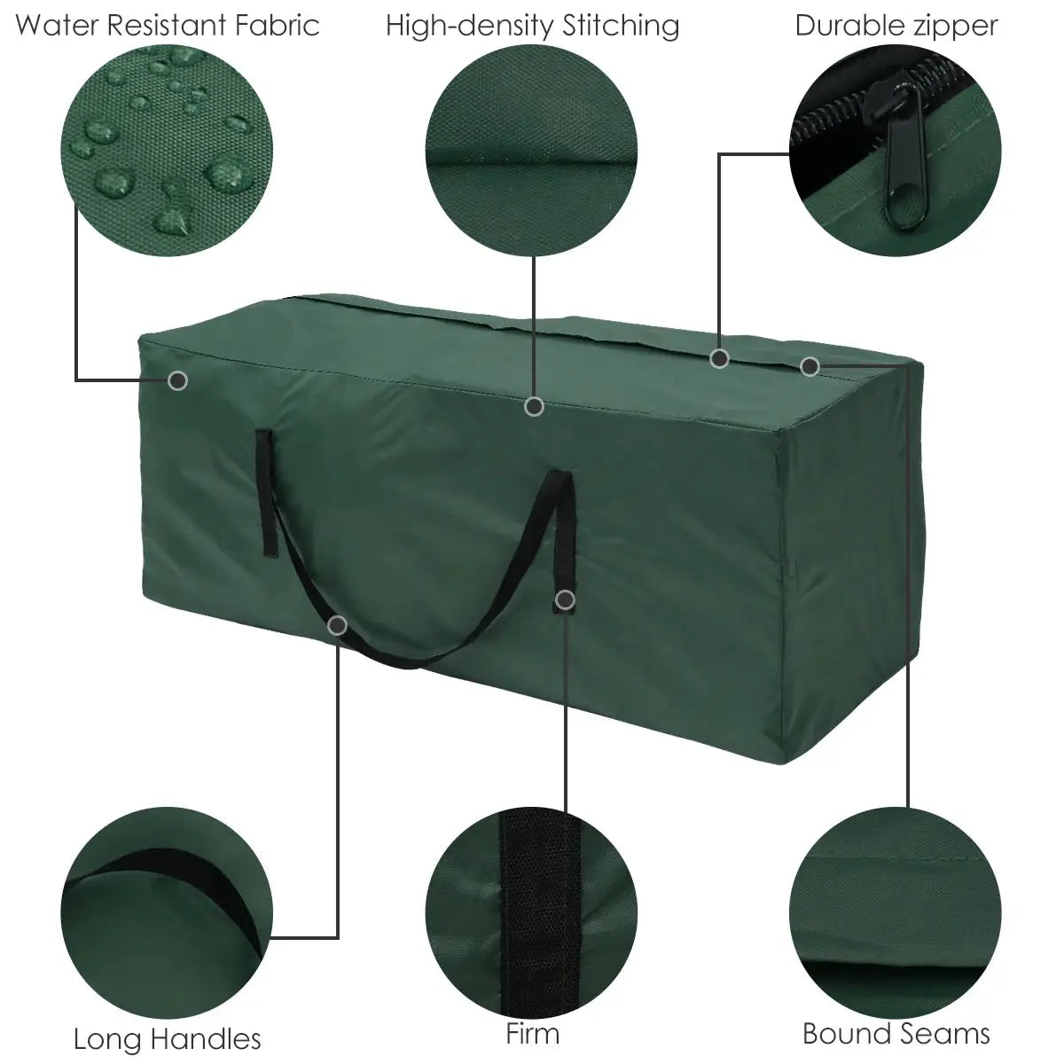 EverGuard 210D Oxford Cushion Storage Bag Large Capacity Outdoor Furniture Cover Waterproof Dustproof Protection