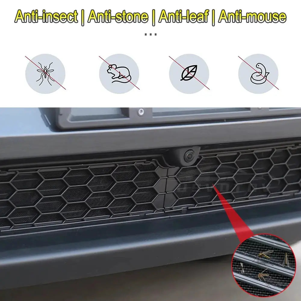 Simples Market grille mesh inserts for Tesla Model Y and Model 3 2026 front bumper vent cover, black honeycomb mesh