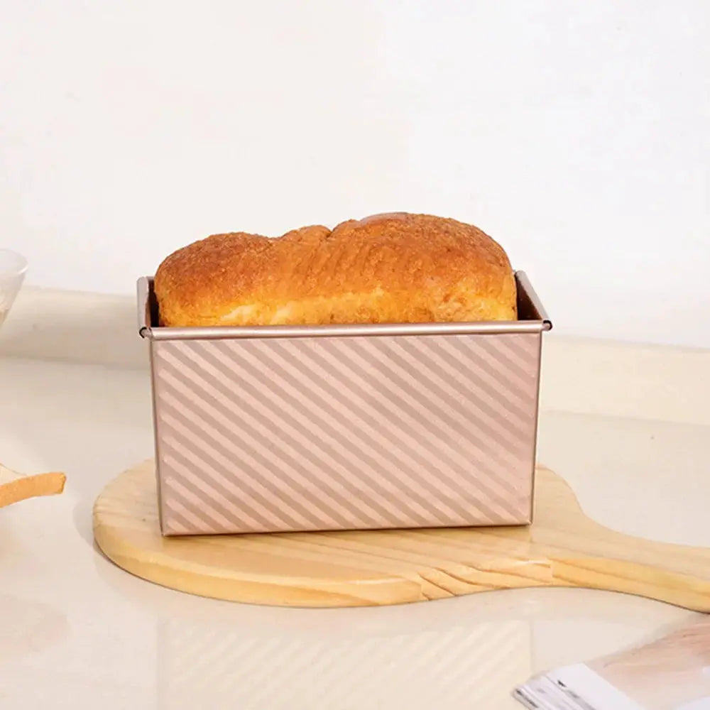 HomeBake Nonstick Toast Mold Pan With Lid Carbon Steel For Easy Release And Even Oven Baked Bread