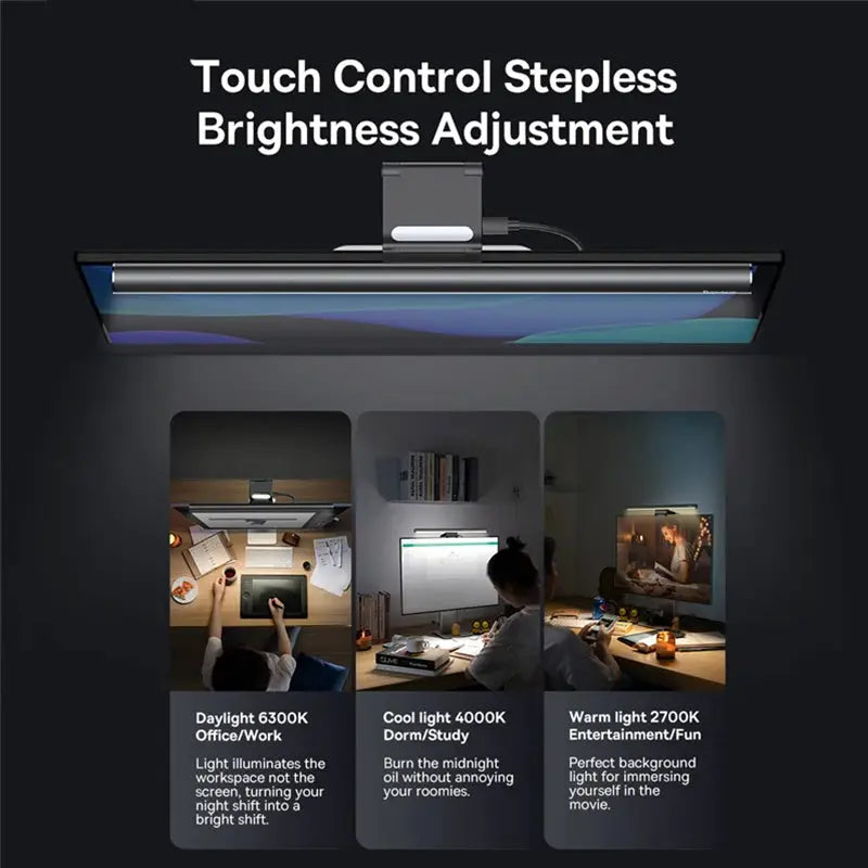 Baseus Screen Light Desk Lamp USB Hanging Light For LCD Monitor And Laptop With Adjustable Color Temperature