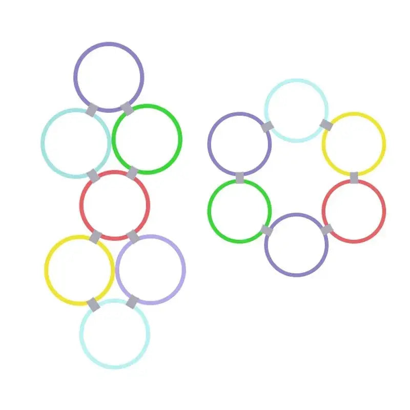 Outdoor Agility Training Lattice Jump Ring Set With 10 Hoops And 10 Connectors For Park Football Drills