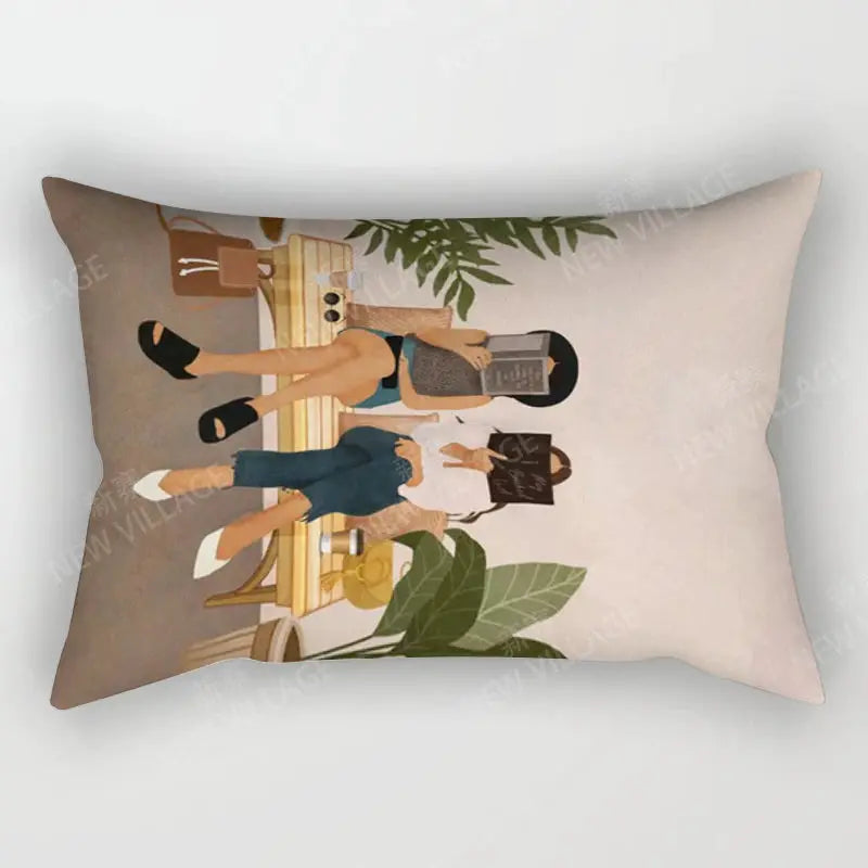 Nordic fall 30x50 throw pillow cover, Simples Market, modern abstract geometric boho design