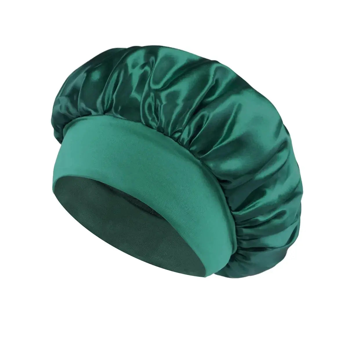 SilkGuard Satin Bonnet For Women With Wide Brim Sleep Hat And Elastic Band For Hair Protection