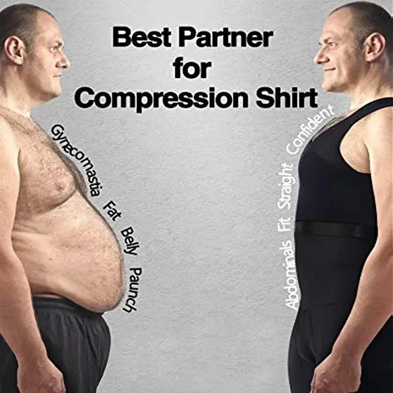 Simples Market men shapewear bodysuit for tummy control; black sleeveless full-body shaper showing abdomen compression.