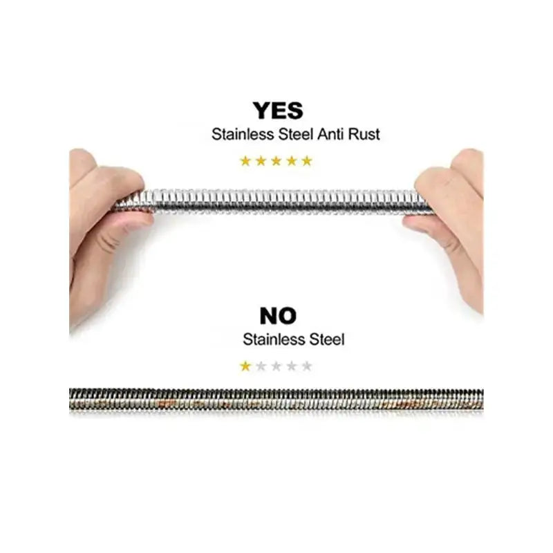 2m Flexible Shower Hose For Handheld Showerhead Stainless Steel Braided Tube Brass Core Kink Free Leak Free
