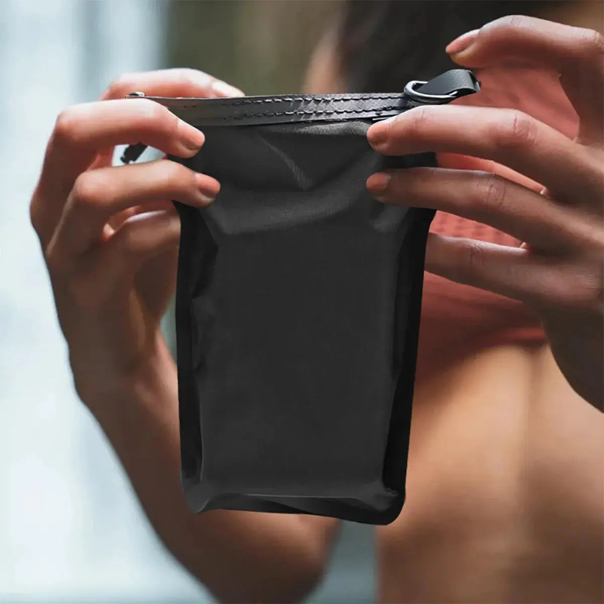 Soap Bar Case by Simples Market; black waterproof, leakproof travel pouch for standard soap bars