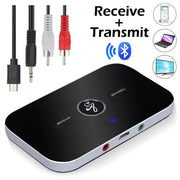 NovaTech Bluetooth 5.0 Audio Transmitter Receiver Dual Mode With RCA 3.5mm AUX USB Dongle for Car TV PC