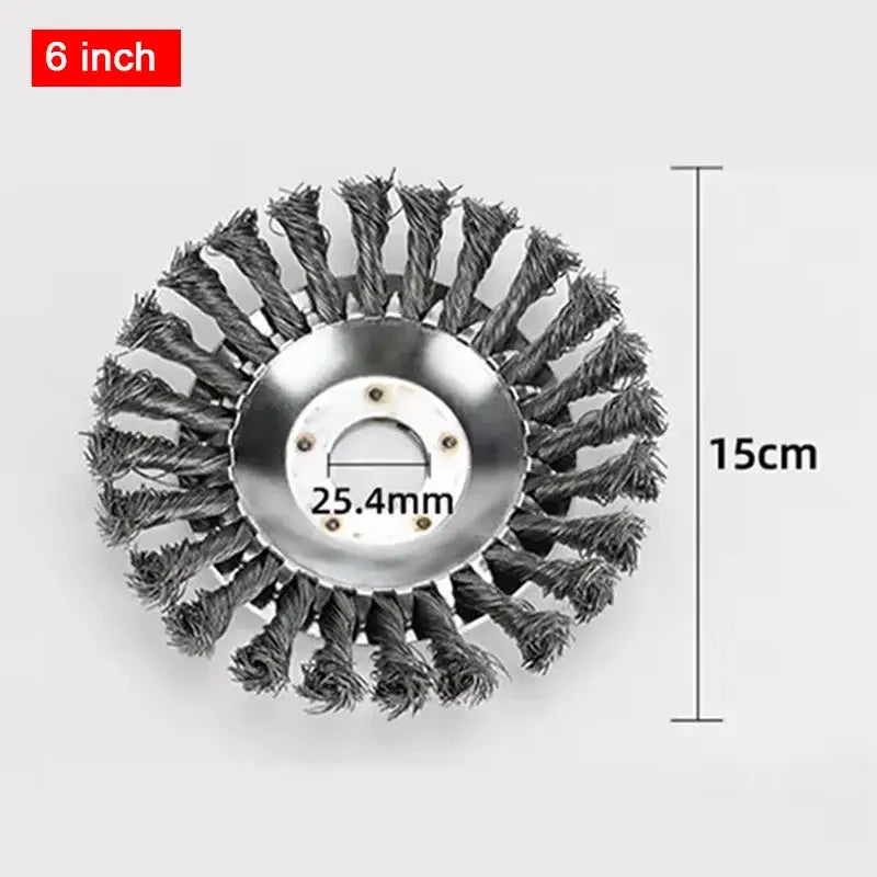 Universal Upgrade 6 To 8 Inch Weed Brush Cutter Head For Lawn Mower Grass Trimmer Steel Wire Wheel