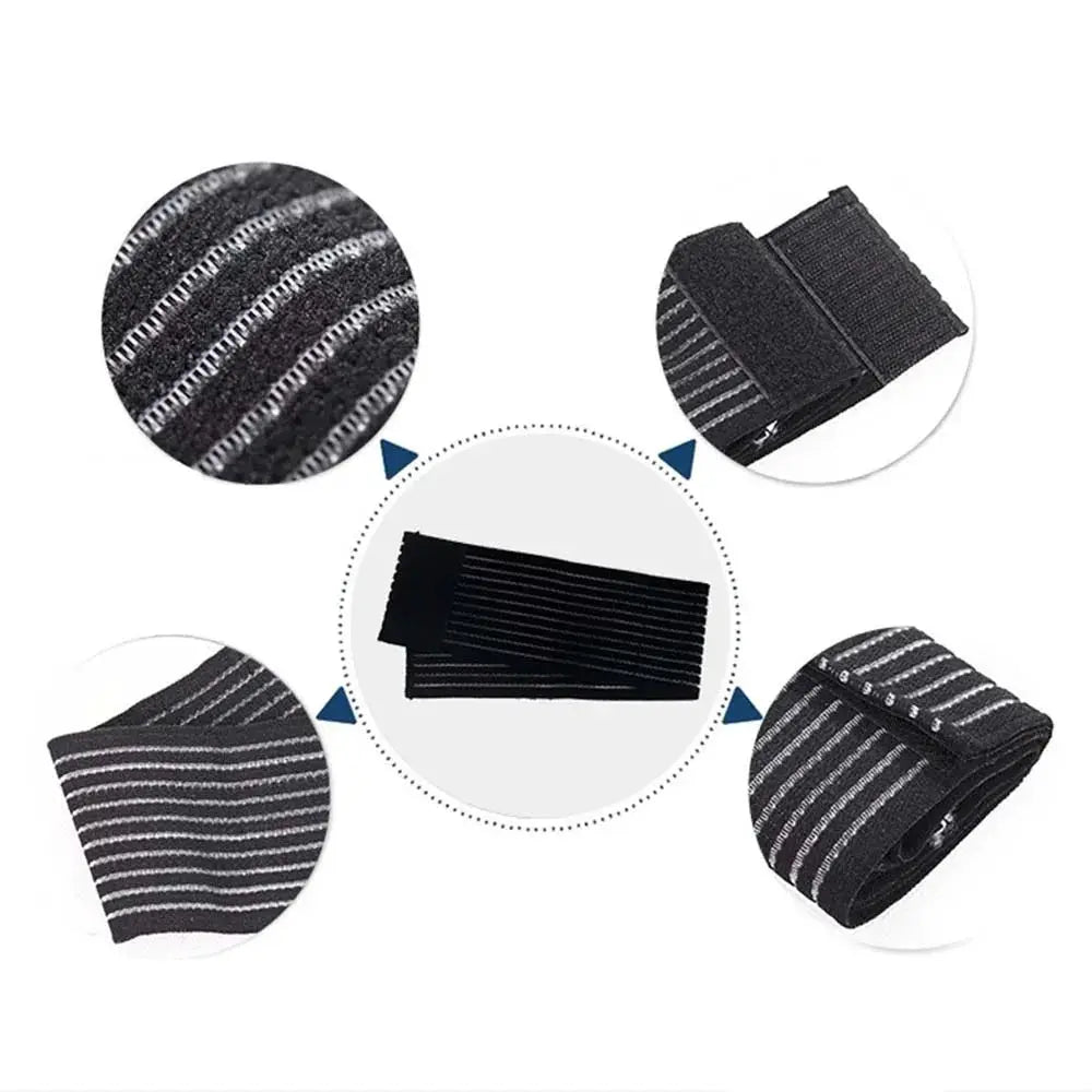 Simples Market 1pc black elastic compression bandage kinesiology tape, 40–180cm, striped fabric