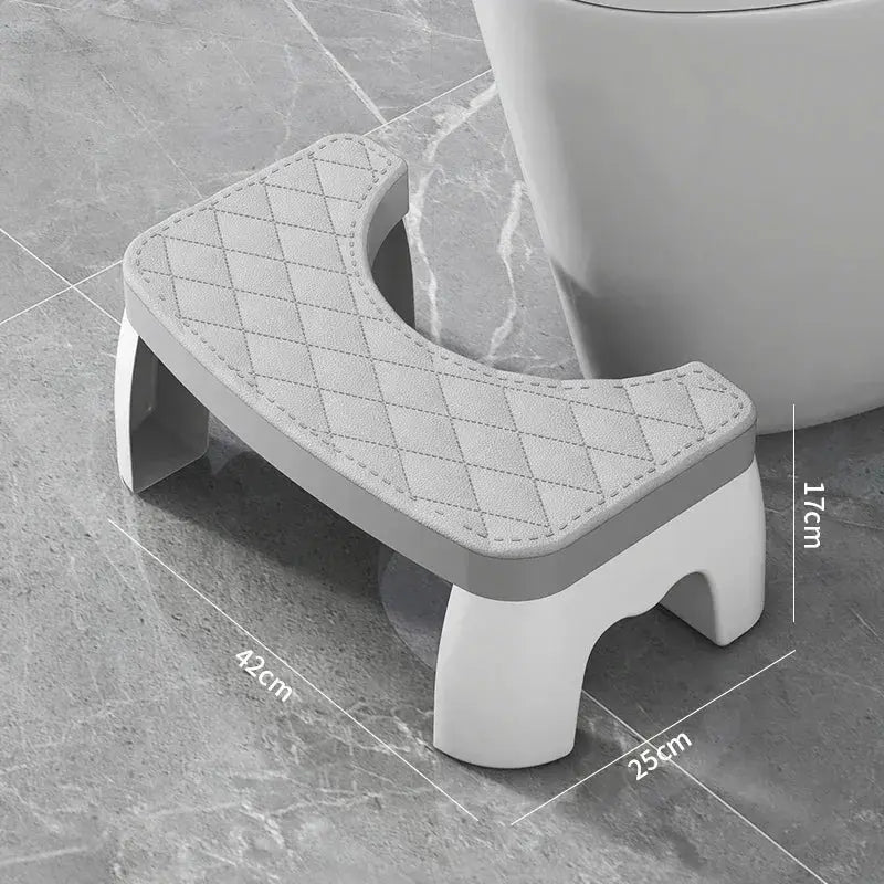 Adjustable Non Slip Squat Stool For Toilet Bathroom Step Stool Anti Skid Base Portable Space Saving Home Travel