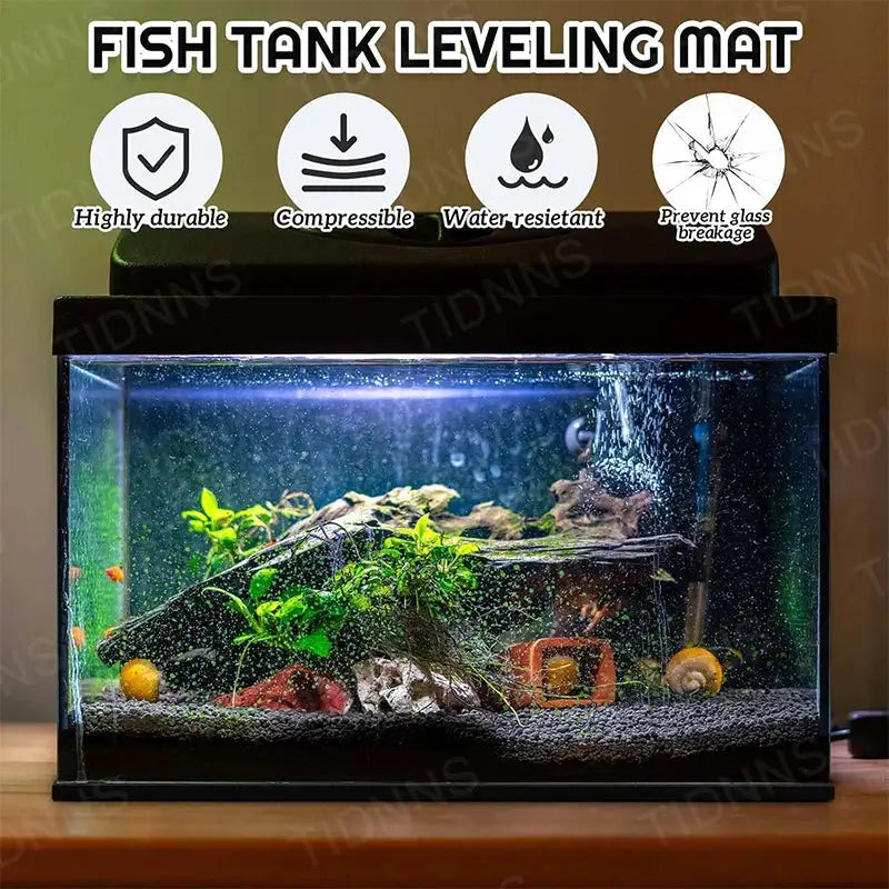 Fish Tank Mat Aquarium Anti Slip Pad Shock Absorbing Thickened Black Mat For Turtle Tanks Insulation And Noise Reduction