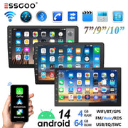 ESSGOO car stereo trio (7/9/10 in) with CarPlay, Android Auto, GPS, Bluetooth