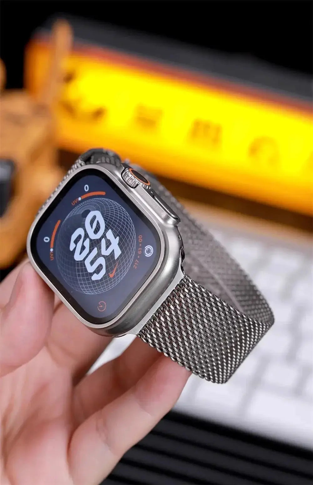 Titanium Milanese Loop For Apple watch Ultra 2 49mm 46mm 42mm 41mm 45mm 44mm 38-40mm Series 10 9 8 7 6 5 4 SE Straps Accessories