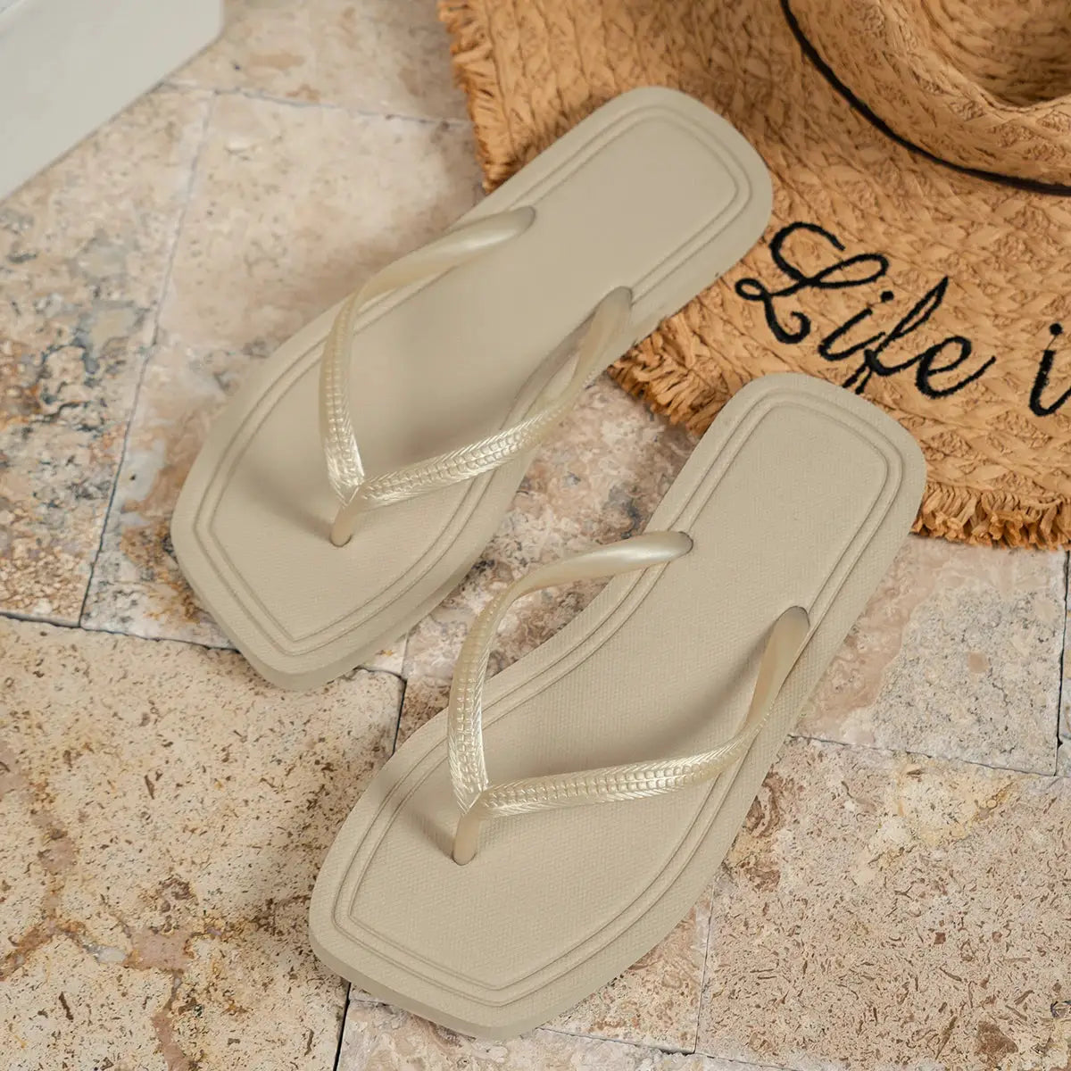 SunStride Women Flip Flops Non Slip Lightweight EVA Sandals For Indoor Outdoor Beachwear Summer Comfort