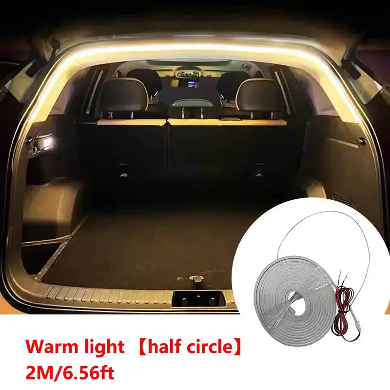 Car LED Trunk Lighting Strip With High Brightness Wiring Free Installation Automatic Sensing Tailgate Ambient Light