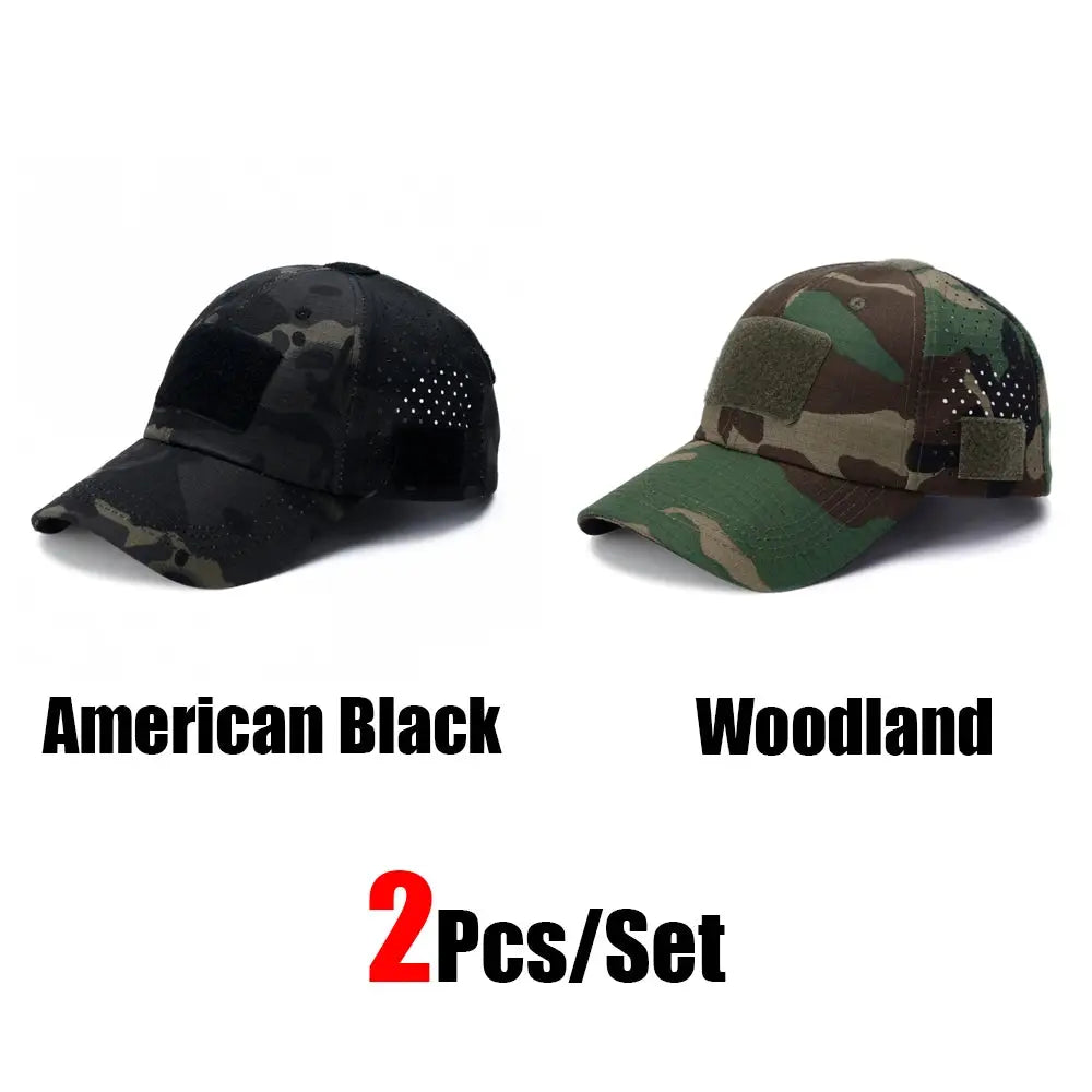 Mens Camouflage Baseball Cap Breathable Sun Protection Hat For Outdoor Sports Hunting Hiking Camping Beach Fishing