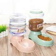 Large Capacity Pet Feeder Bowls For Dogs And Cats Automatic Water Dispenser And Dual Food And Water Compartments