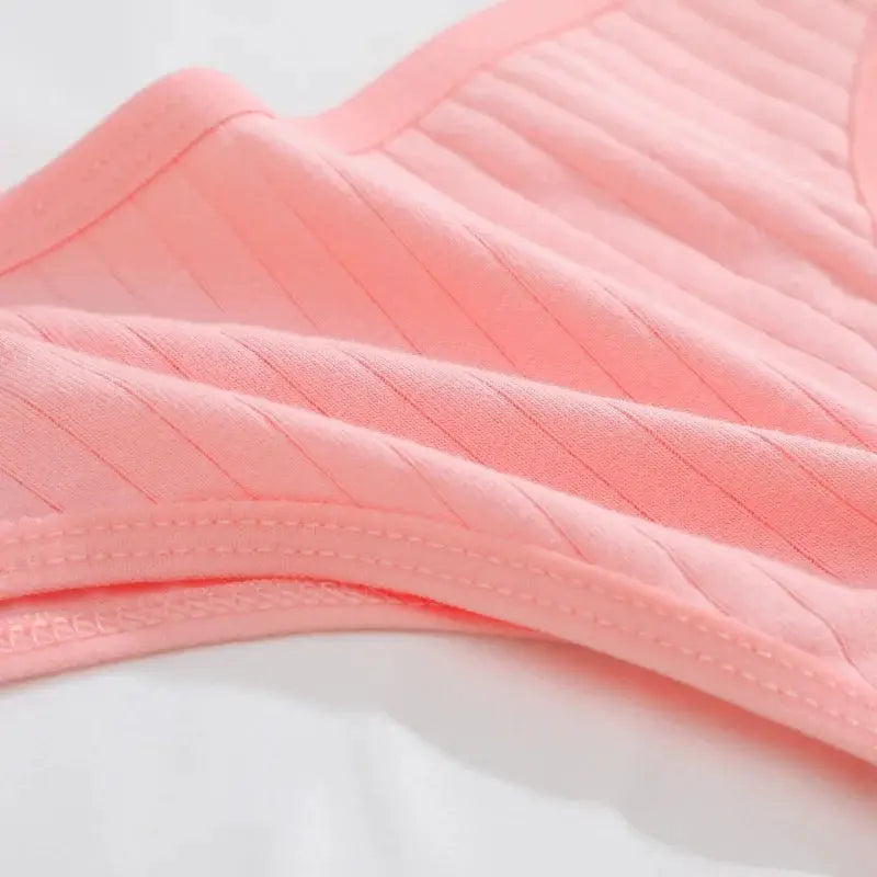 G-string panties, pink cotton ribbed fabric, low-rise lingerie by Simples Market