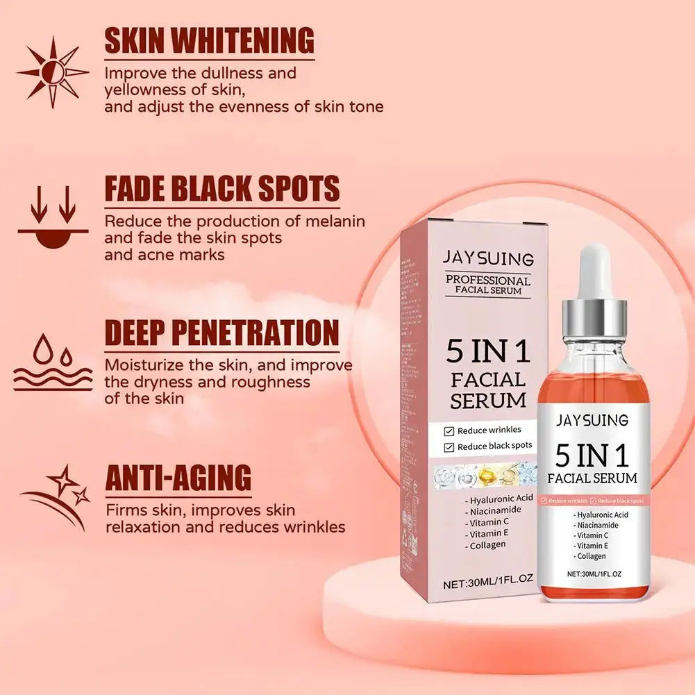 LuminaDerm 5 In 1 Fade Fine Lines Serum For Brightening And Firming With Vitamin C And Hyaluronic Acid