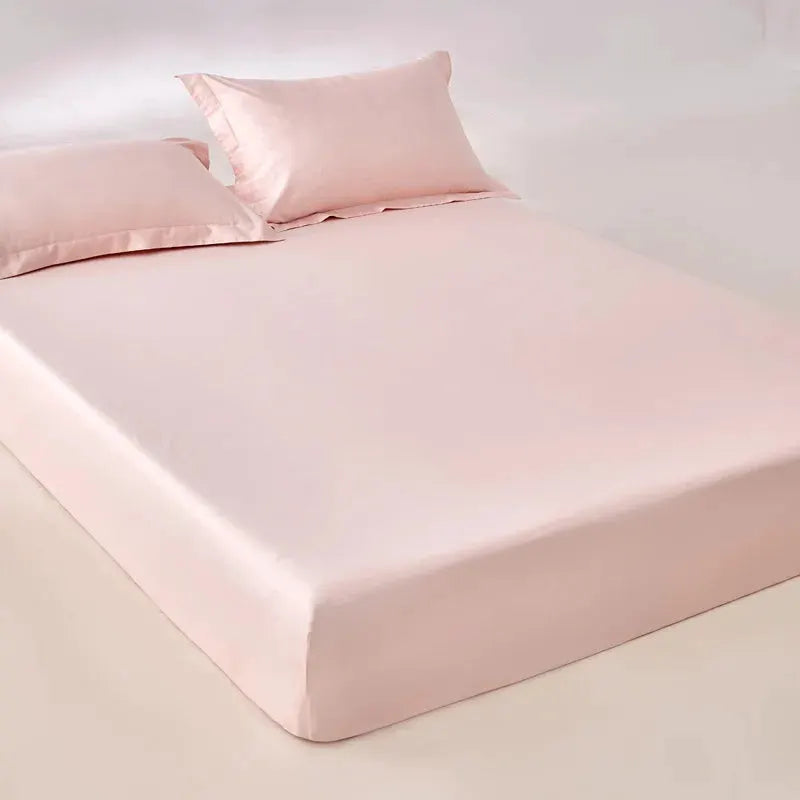 Egyptian cotton fitted sheet, pale pink, 800TC, ultra soft bedding