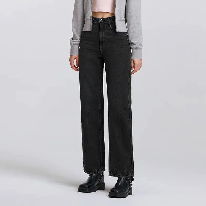 Semir Jeans Women Vintage Wide Leg Trousers Spring 2025 Soft Denim